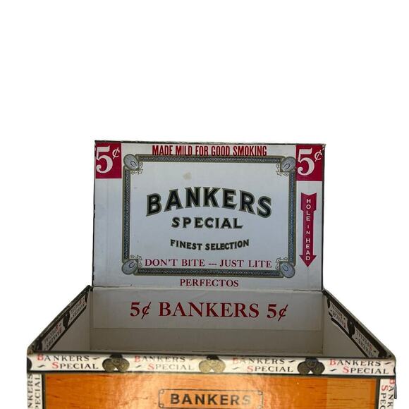 Vintage 1910s Bankers Special Cigar Box - Picture 1 of 10